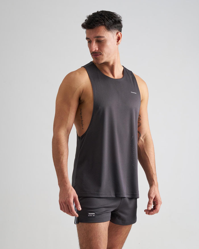 S.S.C. Mesh Tank - Gunmetal