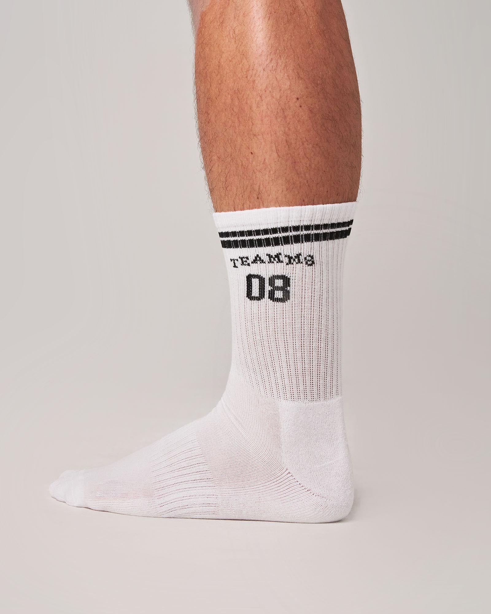 Est. 08 Crew Socks - White|Black