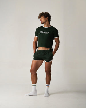 M.V.P. Retro Cropped Tee - Forest