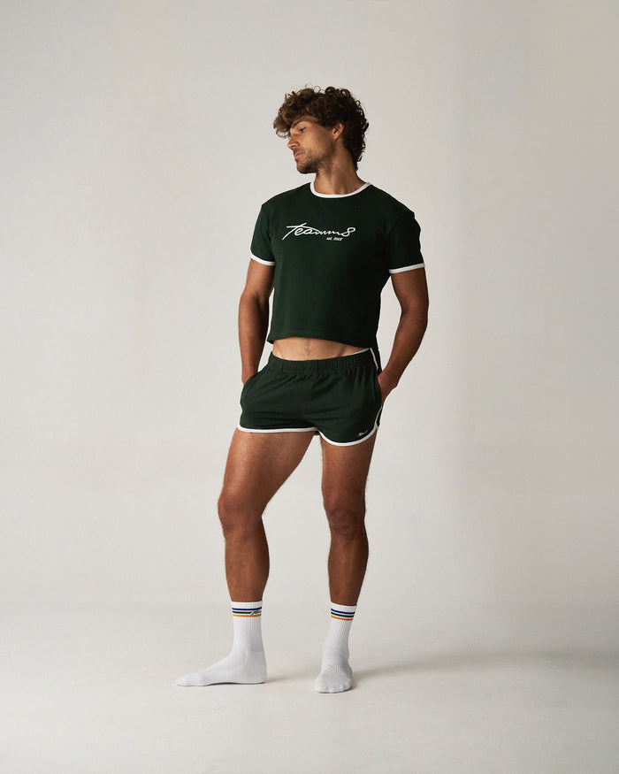 M.V.P. Retro Cropped Tee - Forest