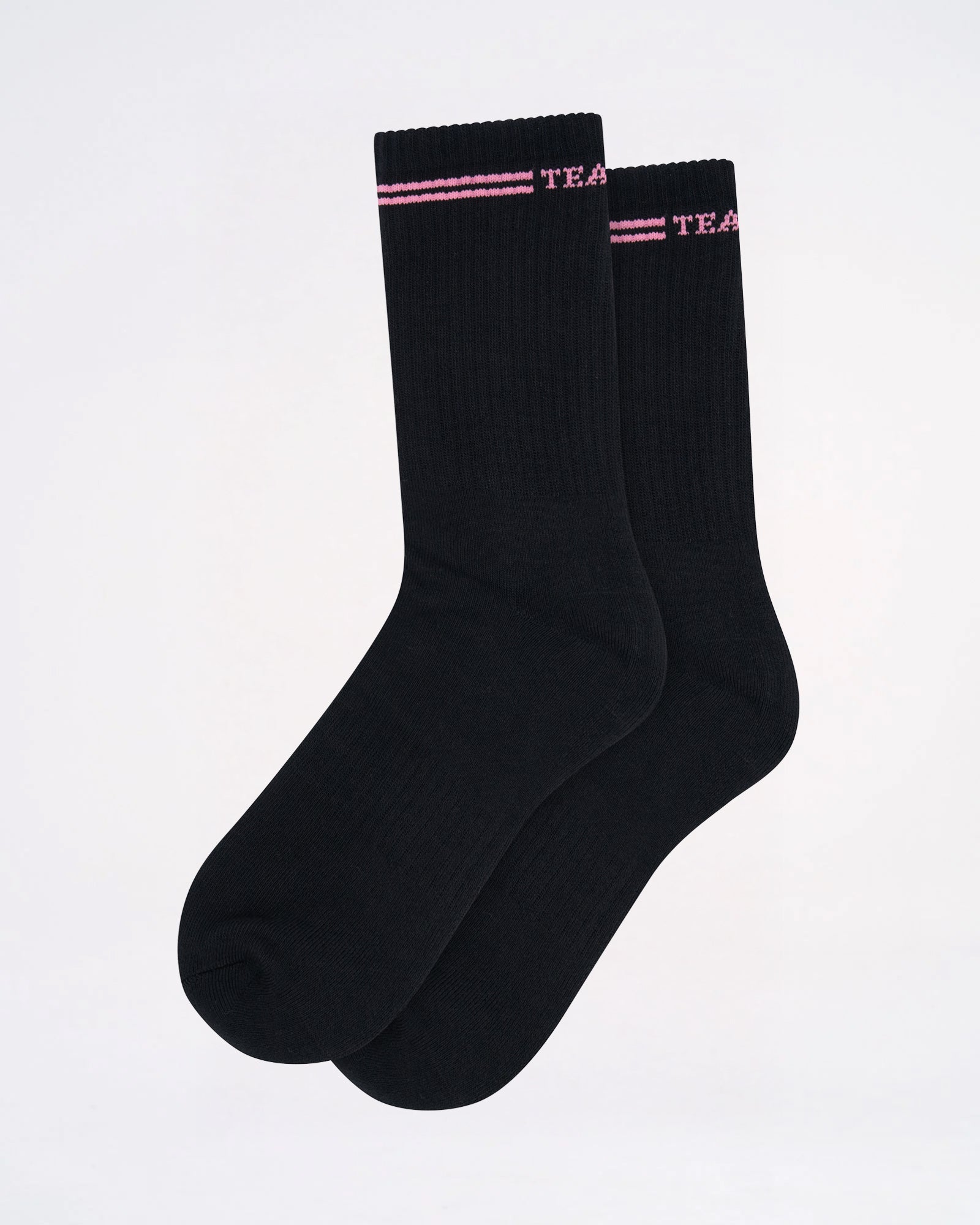 Classic Crew Socks - Black|Pink