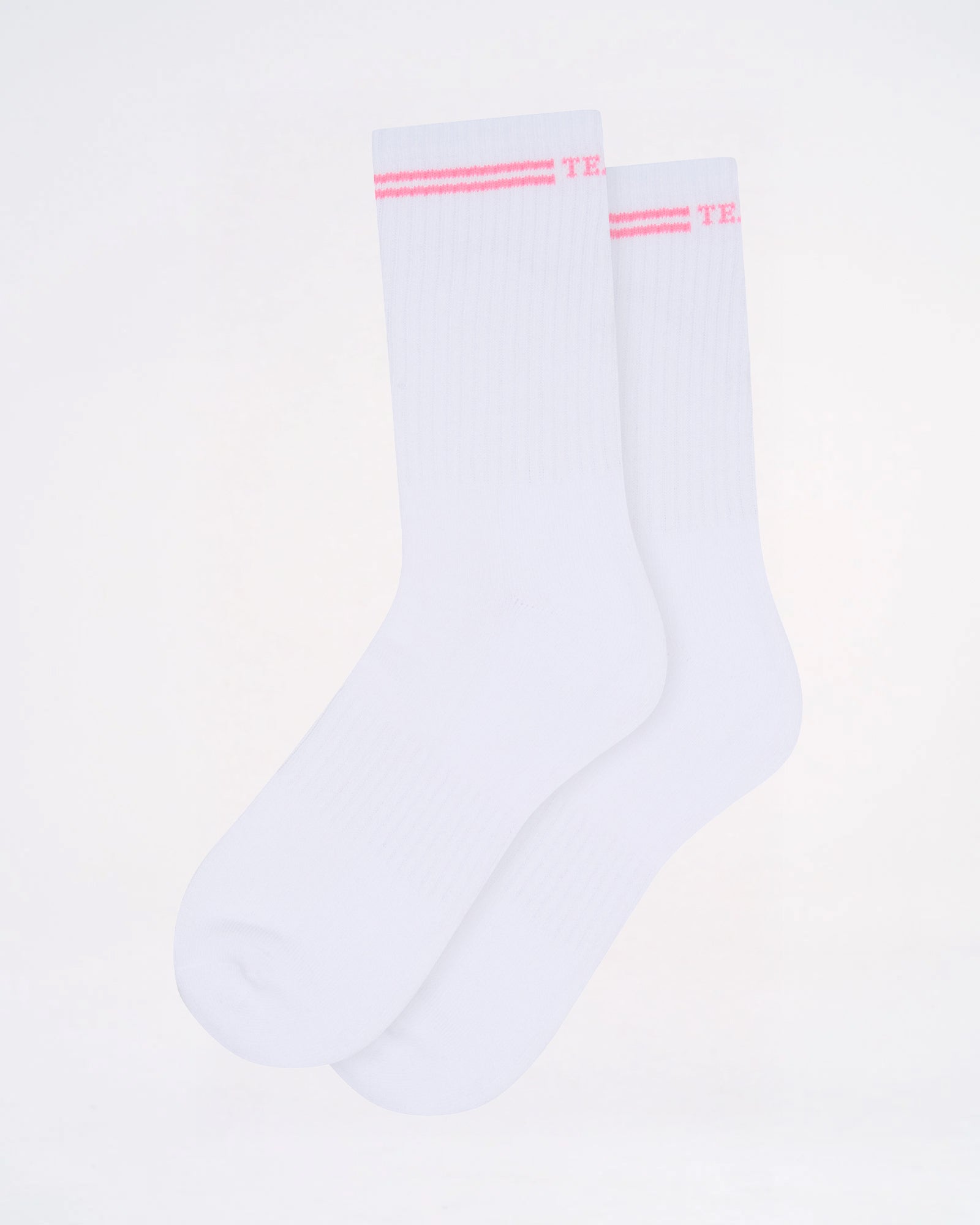 Classic Crew Socks - White|Pink