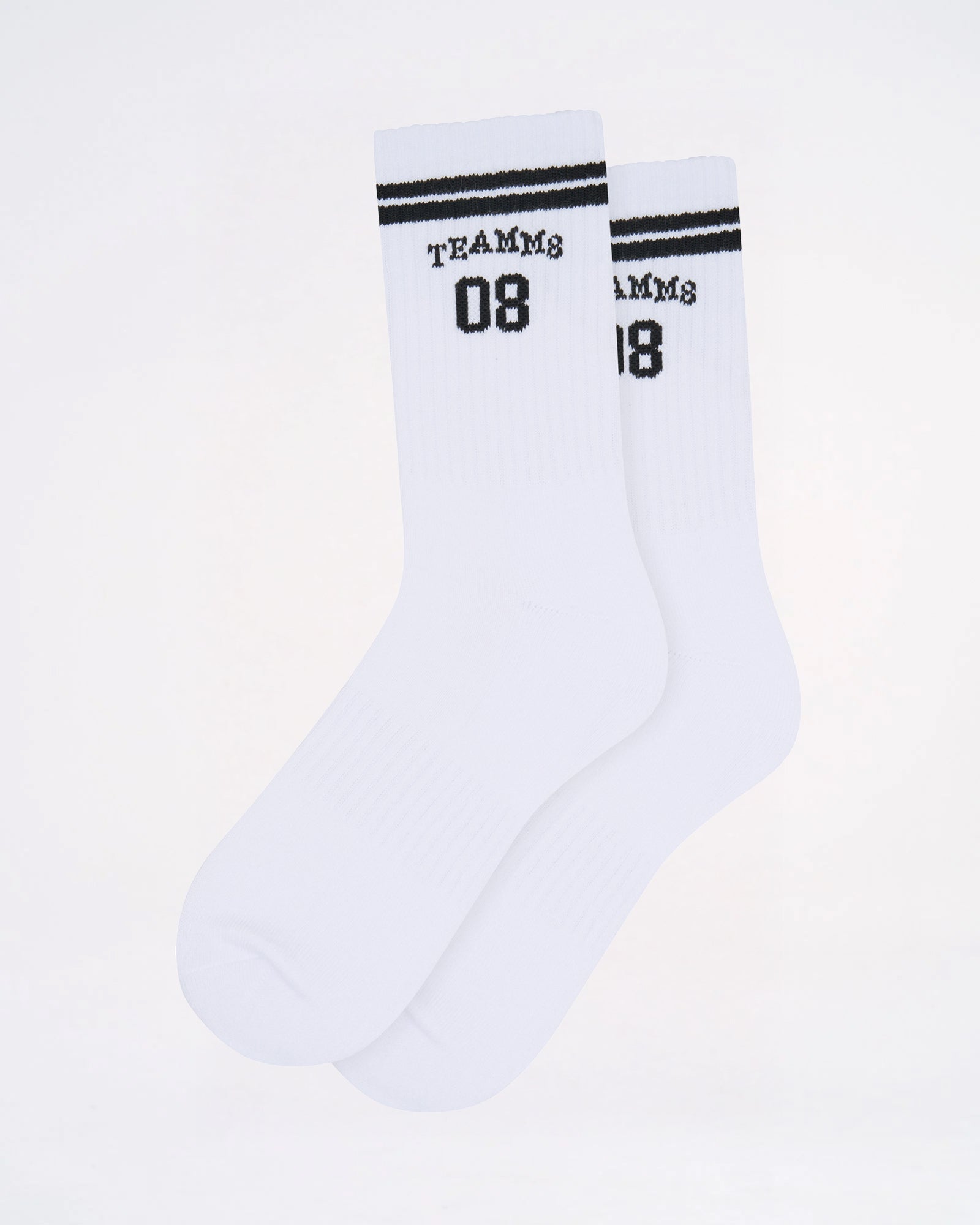 Est. 08 Crew Socks - White|Black