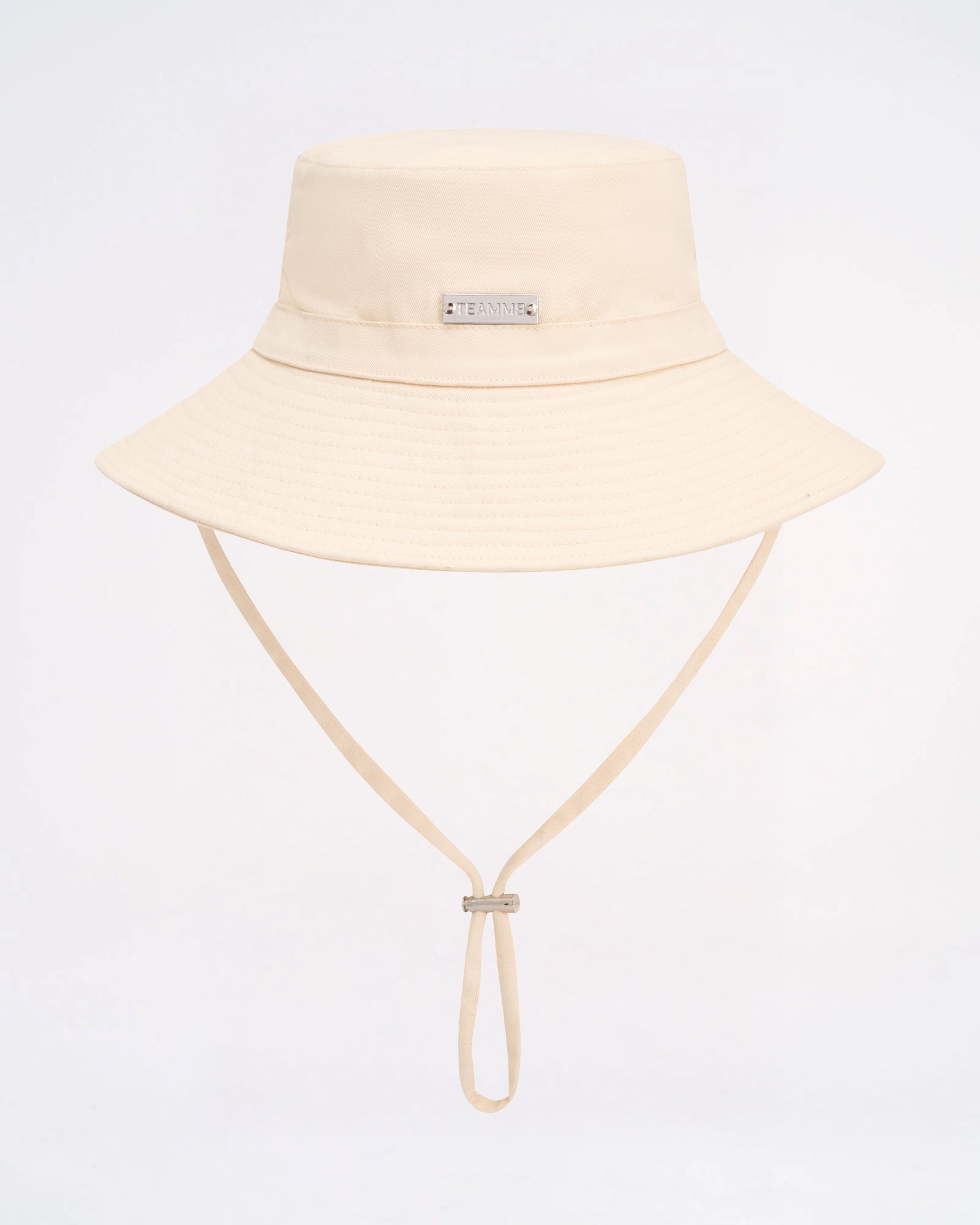 Statement Wide Brim Bucket Hat - Ecru