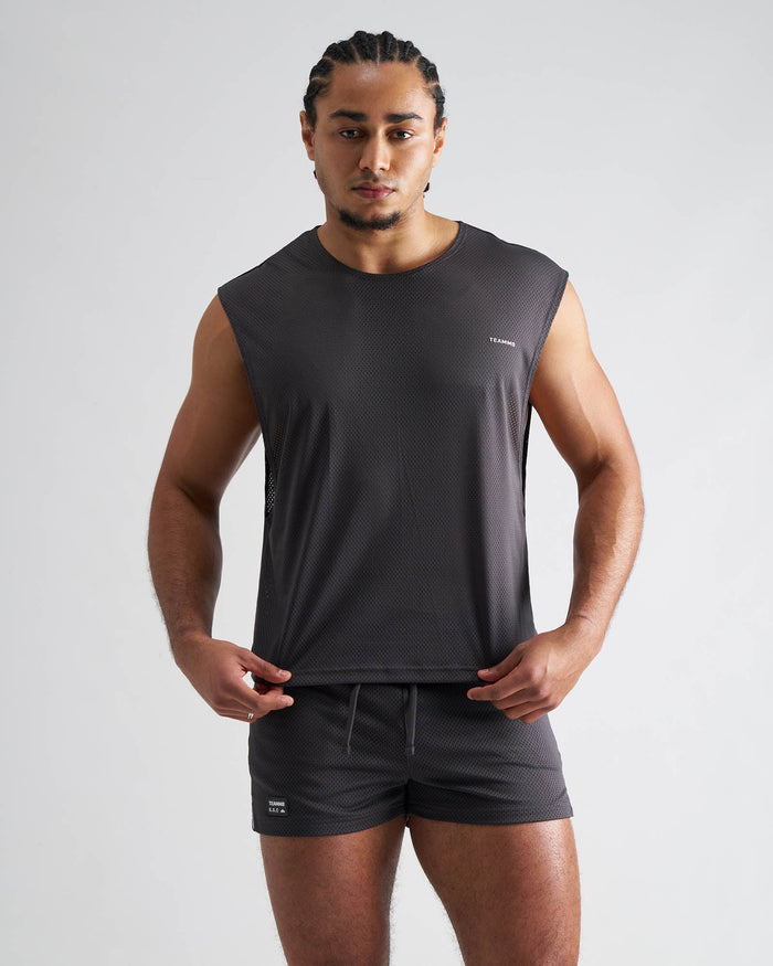 S.S.C. Mesh Muscle Tank - Gunmetal