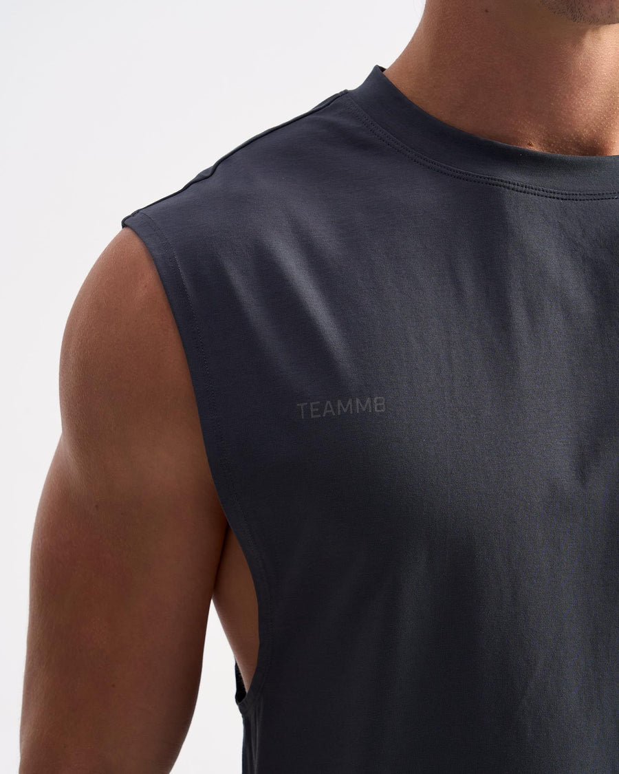 Strike Box Muscle Tank - Gunmetal