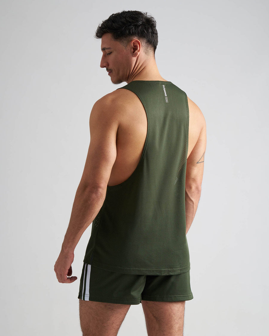 S.S.C. Mesh Tank - Forest Green