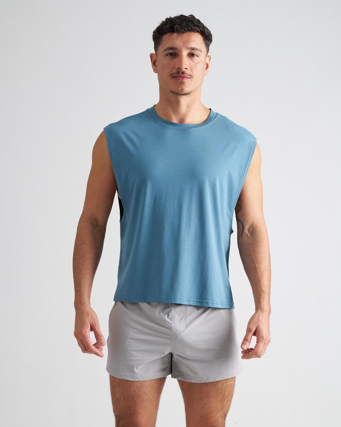 Strike Box Muscle Tank - Steel