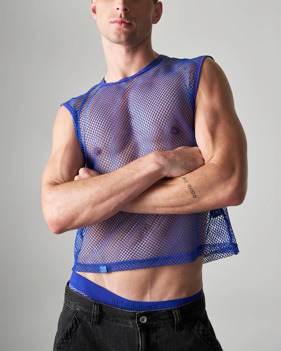 Edge Net Muscle Tank - Ultramarine