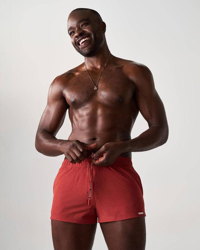 Statement Swim Short - Terracotta